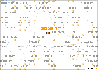 map of Gozdawa