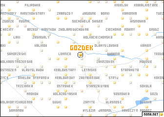 map of Gózdek