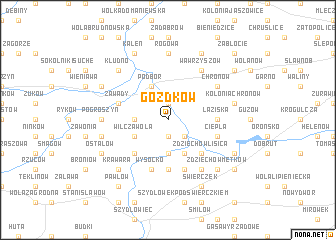 map of Gozdków