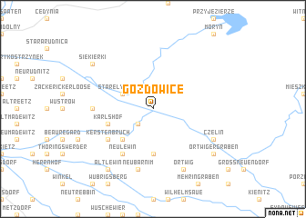 map of Gozdowice