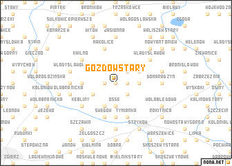 map of Gozdów Stary