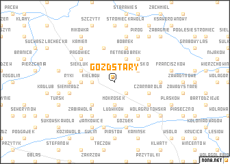 map of Gózd Stary