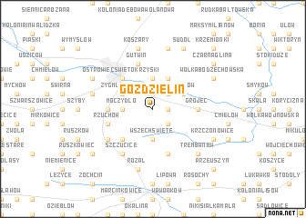 map of Goździelin