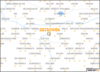 map of Goździków