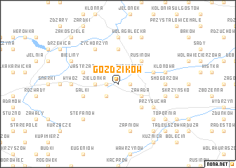 map of Goździków