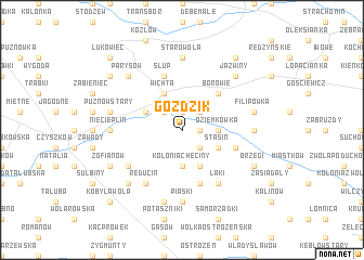 map of Goździk