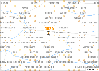 map of Gózd