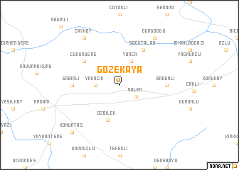 map of Gözekaya