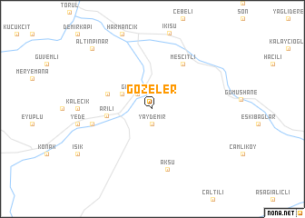 map of Gözeler
