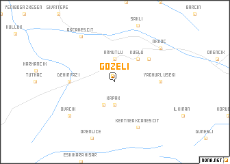 map of Gözeli