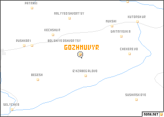 map of Gozhmuvyr