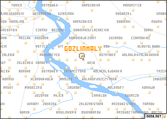 map of Goźlin Mały