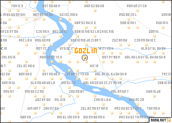 map of Goźlin