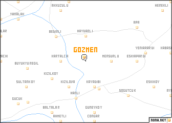 map of Gözmen