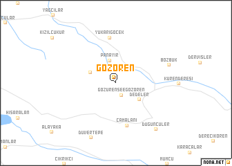 map of Gözören