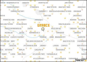 map of Grabce