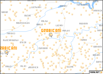 map of Grabičani