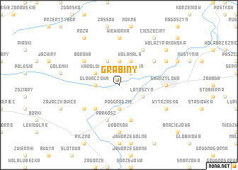 map of Grabiny