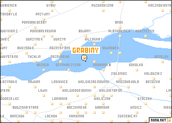 map of Grabiny