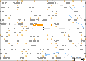 map of Grabki Duże