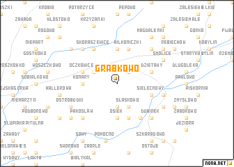 map of Grąbkowo