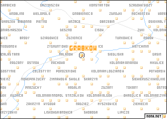 map of Grąbków