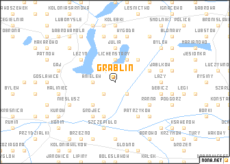 map of Grąblin