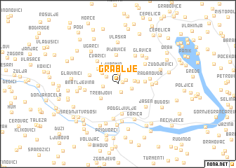 map of Grablje