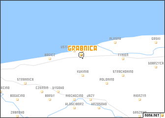 map of Grąbnica