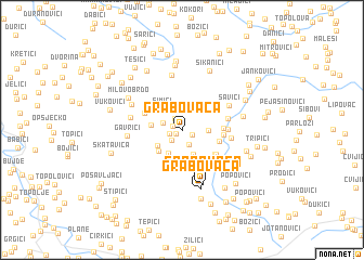 map of Grabovača