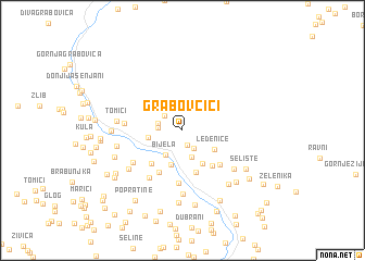 map of Grabovčići