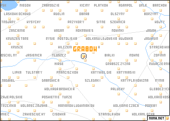 map of Grabów