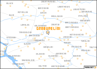 map of Grabupėliai