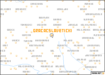 map of Gračac Slavetićki