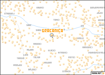 map of Gračanica