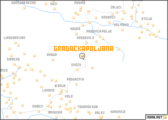 map of Gradačka Poljana