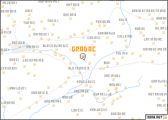 map of Gradac