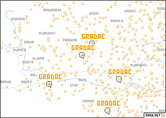 map of Gradac