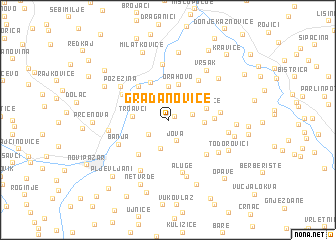 map of Građanoviće