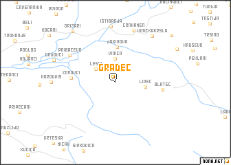 map of Gradec