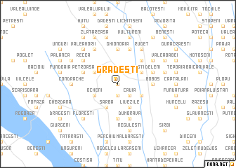 map of Grădeşti