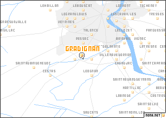 map of Gradignan