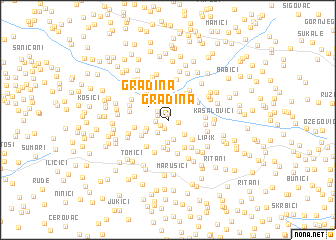 map of Gradina