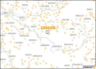 map of Gradina