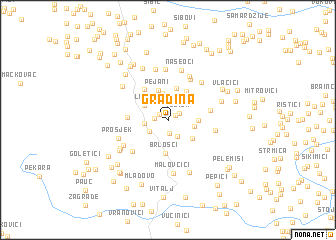map of Gradina