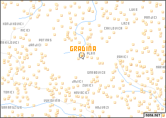 map of Gradina