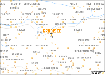 map of Gradišče