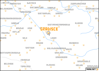 map of Gradišče