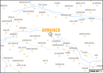 map of Gradisče