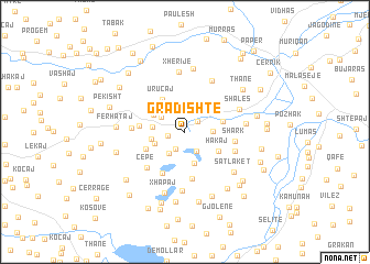 map of Gradishtë